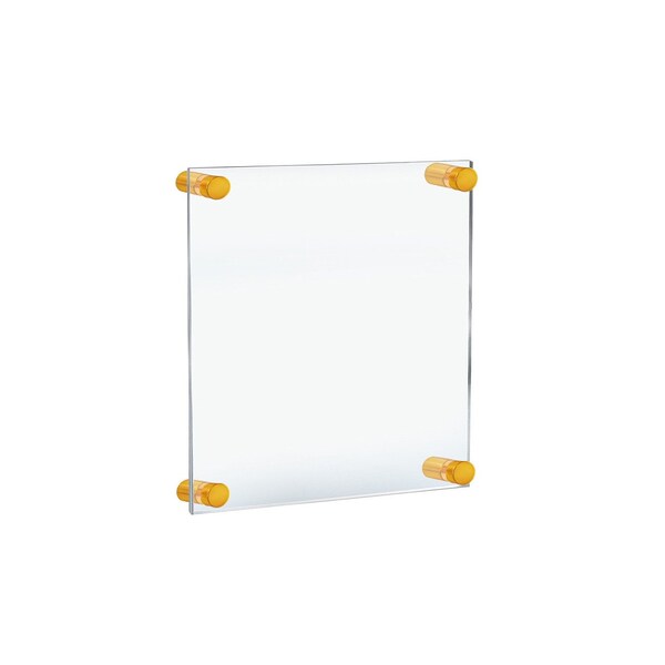 Floating Acrylic Wall Frame with Gold Stand Off Caps